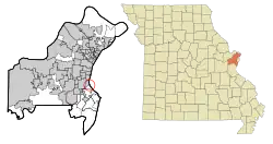Location of Mackenzie, Missouri