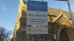 All Saints Episcopal Church sign