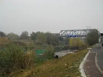 The Ardealul vaporetto station, with the Modoș Rail Bridge in the background