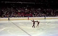 Stacey Smith and John Summers perform during the ice dancing free dance at the 1980 Lake Placid Olympics.