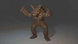 3D model of an armadillo action figure