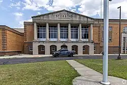 Front of Stebbins HS in 2024