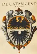 Emblem de Cataniis de Arexio, "V. Insignia urbium Italiae septentrionalis: Nobilium Mediolanensium", 1550–1555