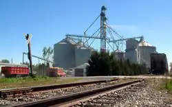 Grain elevators at harvest time, October 2006