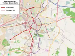 Görlitz tramway network, November 2012.