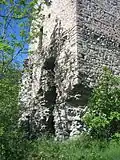 Foundation of the tower, near the old high entrance
