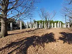 Street view of the 54 Columns art installation by Sol Lewitt