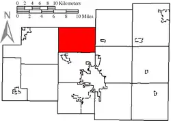 Location of Sugar Creek Township, Allen County, Ohio