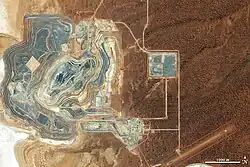 Sunrise Dam Gold Mine, 2009 NASA satellite image.