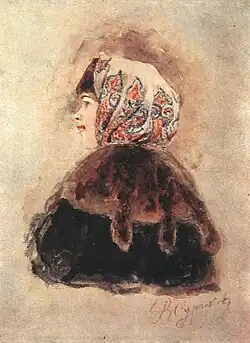 A Boyarda's Head (1890, Tula Regional Art Museum)