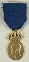 Gold medal from 1947 with Gustaf V pictured