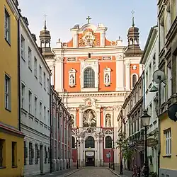 Façade of Fara with a figure of St. Ignatius of Loyola.