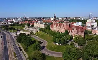 Chrobry Embankment (germ. Hakenterrasse) in Szczecin