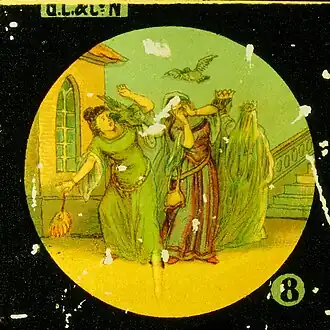 In the German version the stepsisters' eyes get pecked out by the princess' birds, her loyal friends and minions.