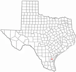 Location of Driscoll, Texas