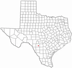 Location of Knippa, Texas