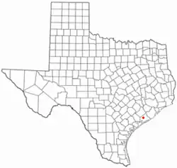 Location of Markham, Texas