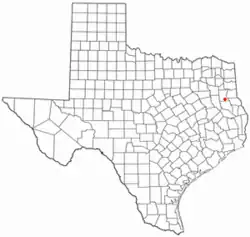 Location of Mount Enterprise, Texas