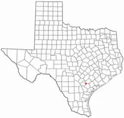 Location of Nordheim, Texas