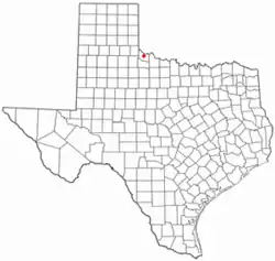 Location of Quanah, Texas