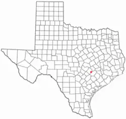 Location of Smithville, Texas