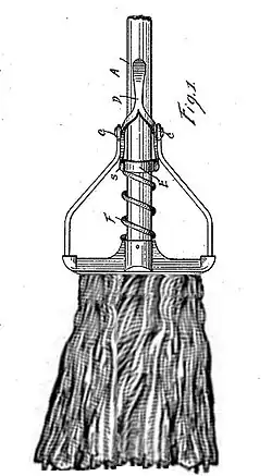 Illustration of a mop head and holder