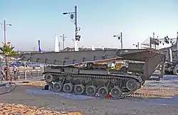 Armoured vehicle-launched bridge.