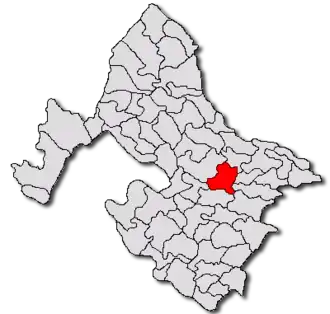 Location in Mehedinți County