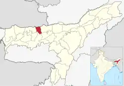 Location in Assam