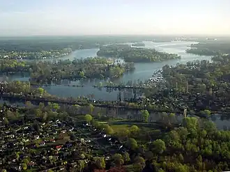 Aerial view of Lake Tegel