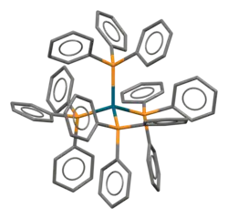 3D model of the tetrakis(triphenylphosphine)palladium(0) molecule