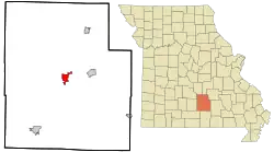 Location of Houston, Missouri