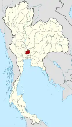 Map of Thailand highlighting Phra Nakhon Si Ayutthaya province