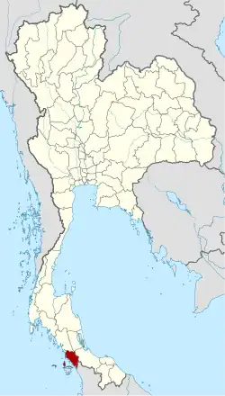 Map of Thailand highlighting Satun province
