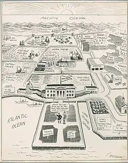 United States cartography cartoon