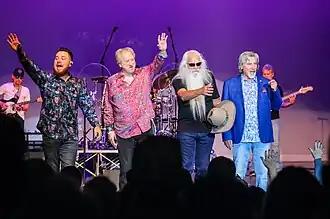 The Oak Ridge Boys in 2024 (from left to right: Ben James, Duane Allen, William Lee Golden, and Richard Sterban)