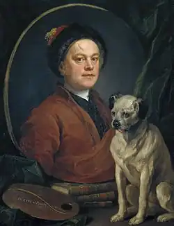 William Hogarth, The Painter and his Pug, 1745