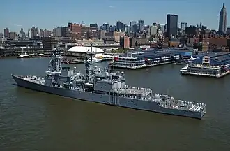 USS Peterson in the Hudson River in 2002