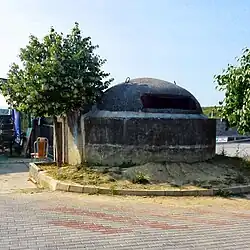 A bunker in Muriqan on the border between Albania and Montenegro