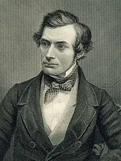 Lithograph portrait of Thomas Graham in 1856