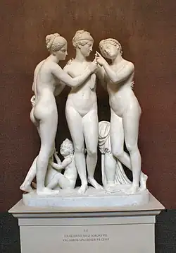 The Three Graces with Cupid
