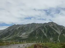 Mount Tateyama The shrine is visible at the top right