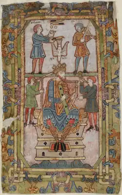 F. 30v, Enthroned David