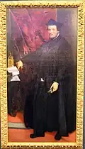 The painting in its frame