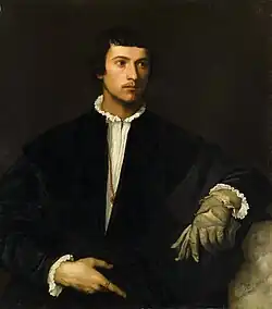Portrait of a man wearing a glove