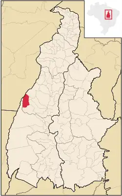 Location in Tocantins state