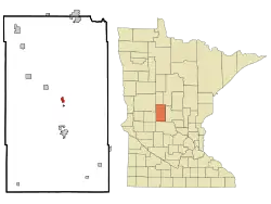 Location of Browerville, Minnesota