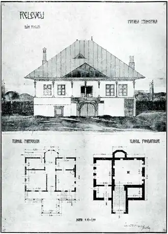 The topographic surveys of the Hagi Prodan House, by Toma T. Socolescu (BCMI, 1916).
