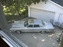 1979 Continental Town Car, top view, showing powered, retractable moonroof