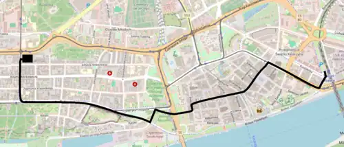 Map of Toruń Horse Tram in 1899